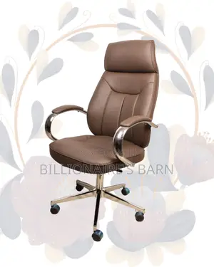 Ergonomic Base Brown Swivel Leather | Comfort Meets Style
