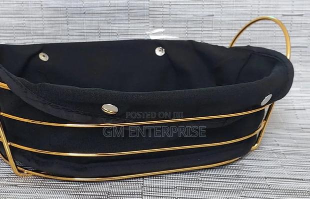 Gold Frame Black Cloth /Storage Bread Basket