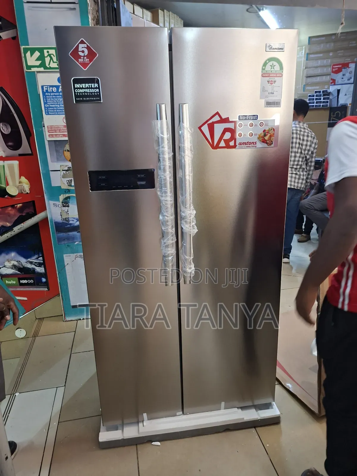 Ramtons Rf 265 527 Litres Side by Side Fridge Silver