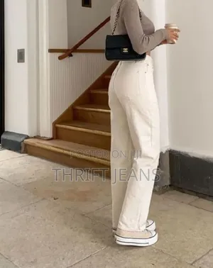 Shein Cream Comfort Jeans