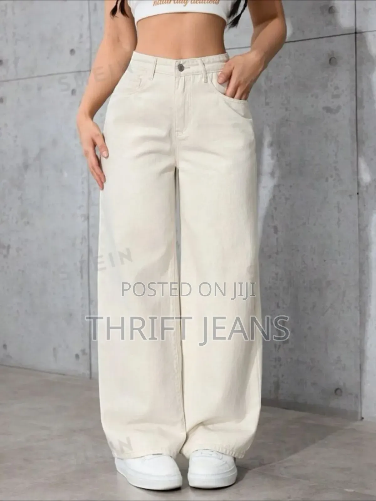 Shein Cream Comfort Jeans