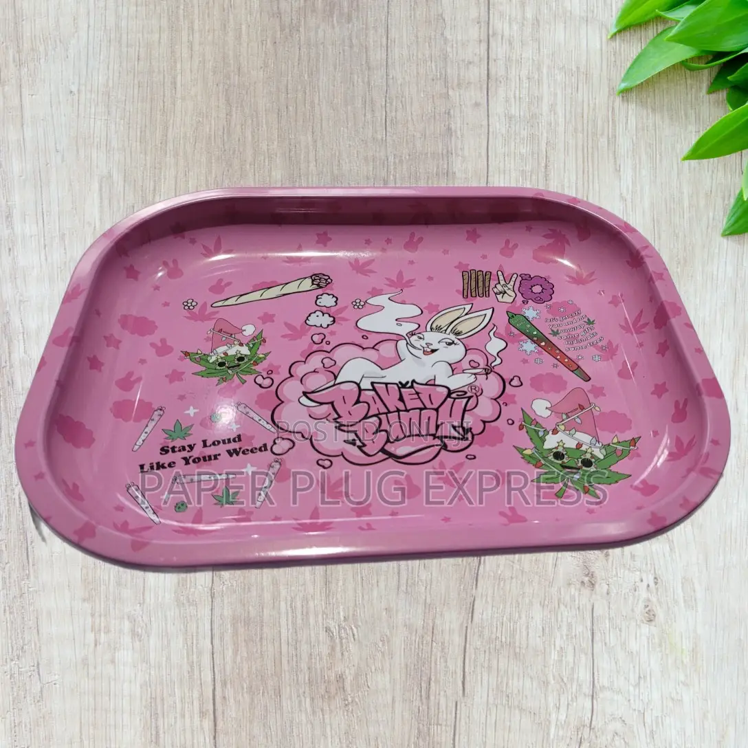 Stay Loud Baked Bunny Metallic Rolling Tray (Mini Size)