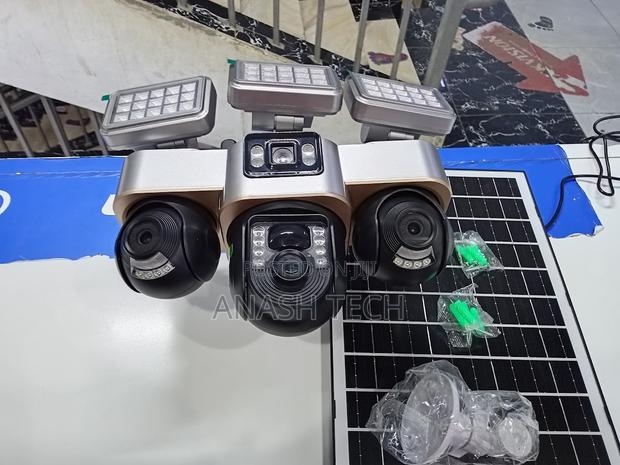 Solar CCTV Camera 4g Triple Lens With Lights - main view