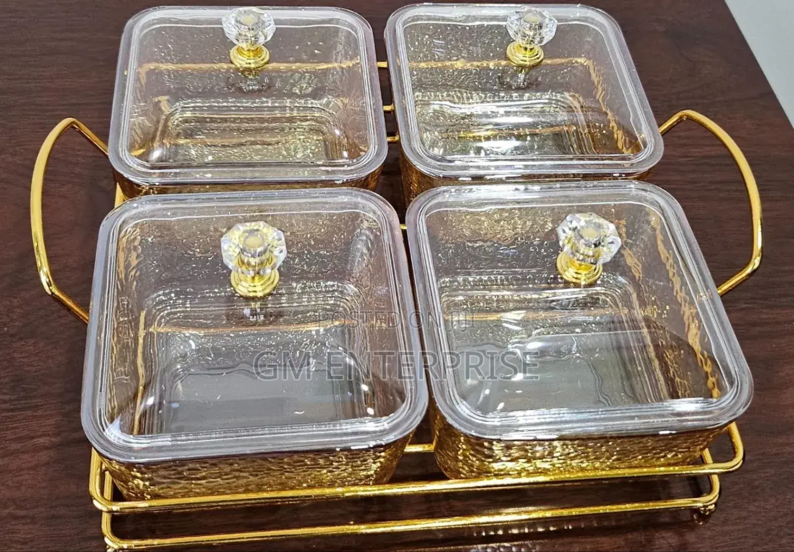 * 4pc Golden Sugar Dish Set