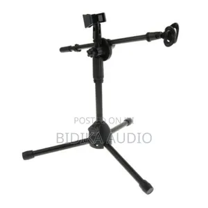 Adjustable Tripod Base Microphone Stand, With 2 Mic Holders in Kenya