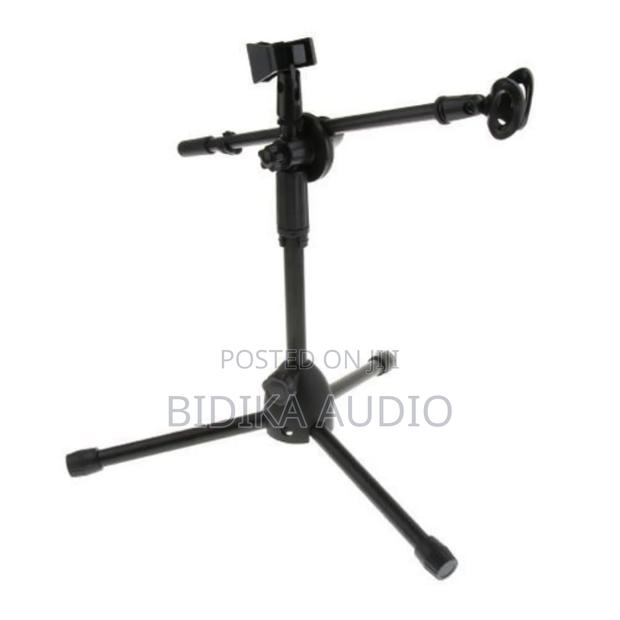 Adjustable Tripod Base Microphone Stand, With 2 Mic Holders in Kenya