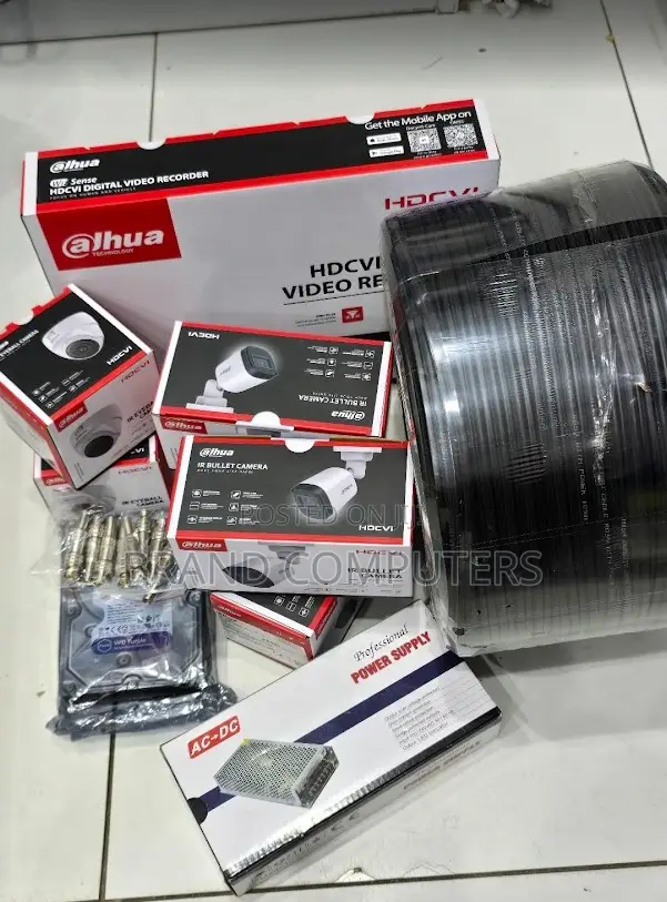 4 Cameras Dahua 4channel CCTV Full Package 1080p Camera