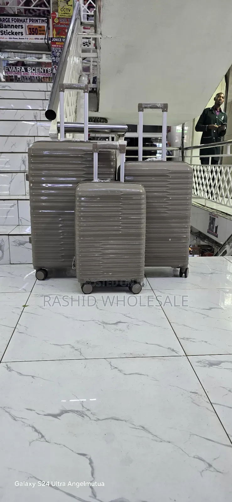 3in1 Rubber Unbreakable Double Zip Suit Case