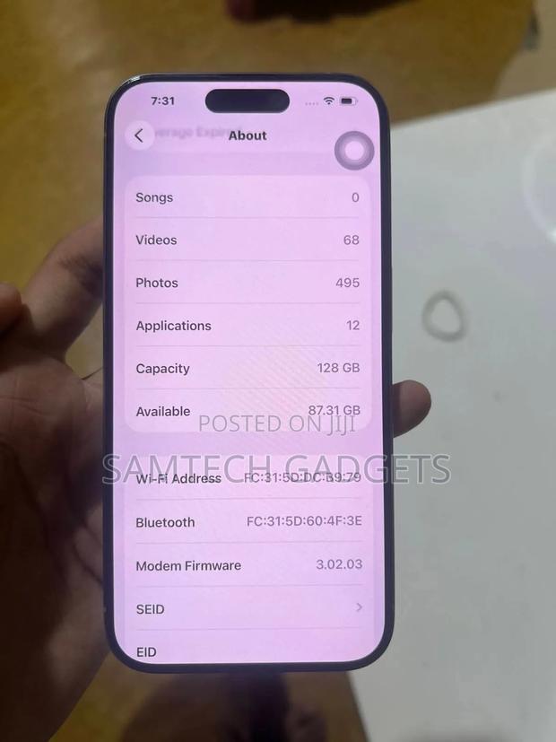 Apple iPhone 15 Pro 128 GB Silver - thumbnail 4