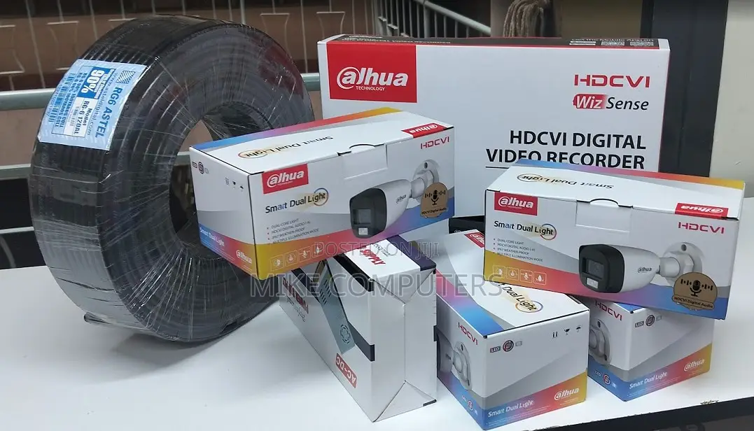 Smart Dual Light Dahua 4 CCTV Colovu Cameras Full Kit