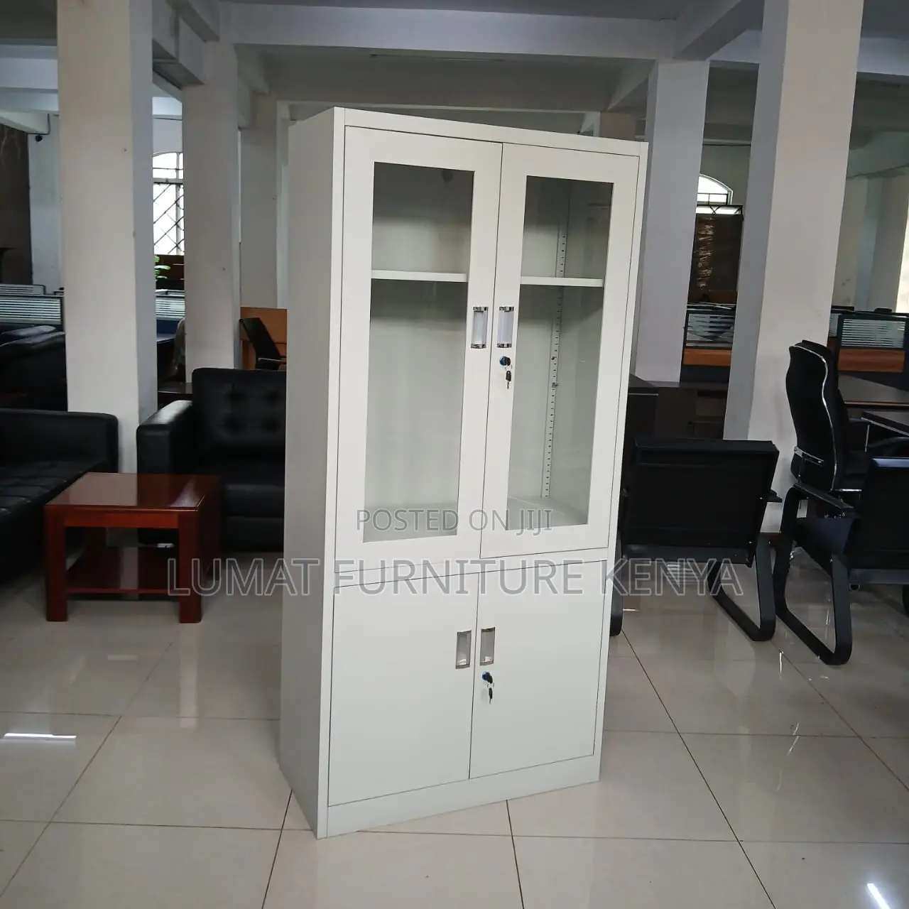 Metal Filing Cabinet With Glass Doors