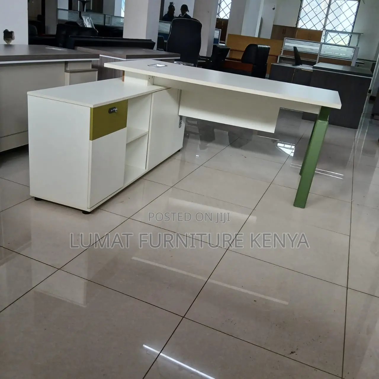 Modern Office Desk With Metal Legs