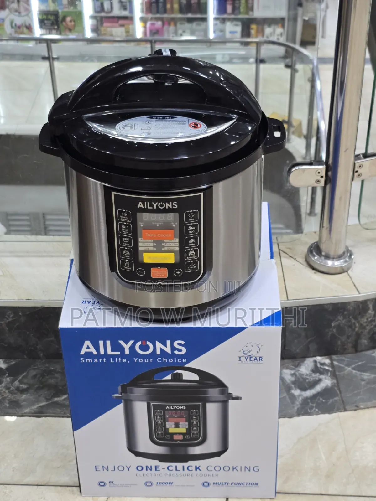 Ailyons Electric Pressure Cooker 6l 1000w