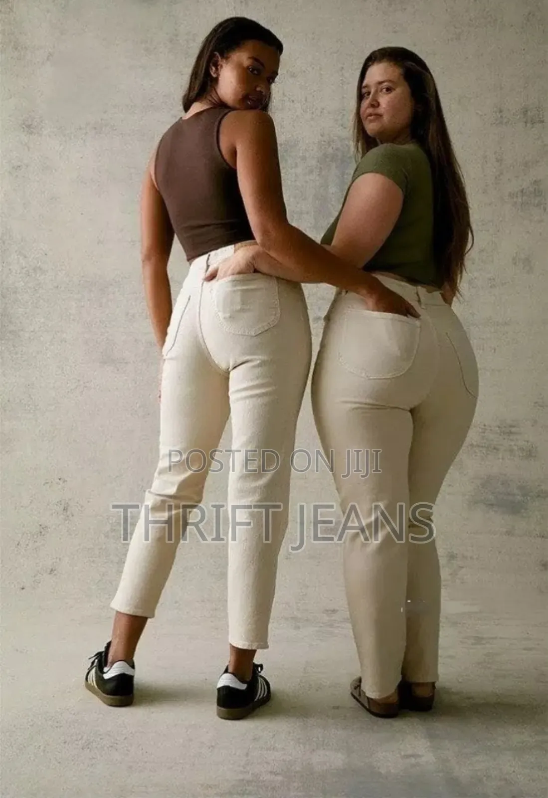 Shein Cream Comfort Jeans