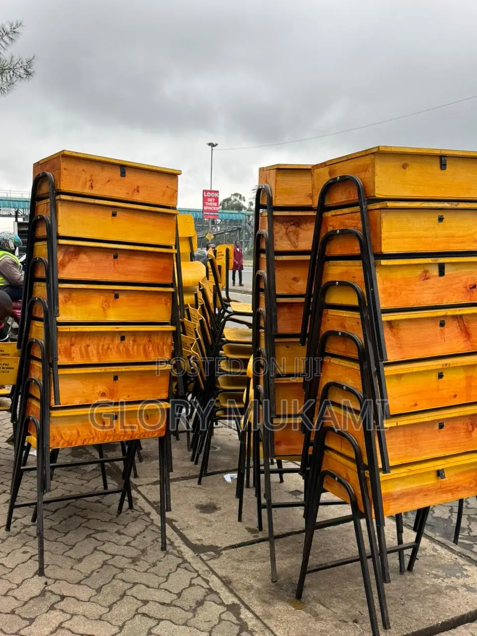 School Lockers And Chairs