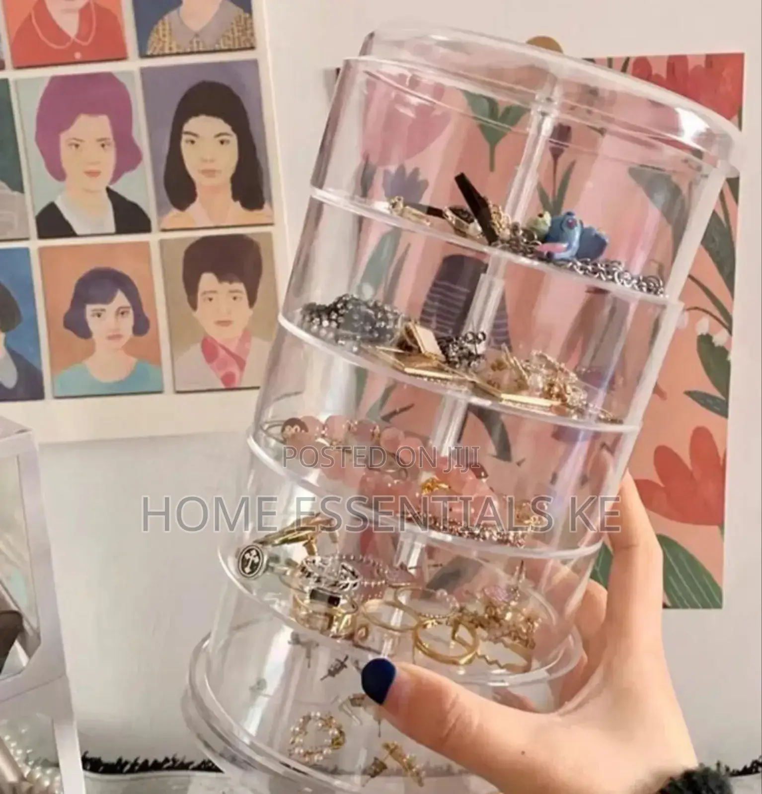 *5 Tier Acrylic Rotating Jewellery Holder