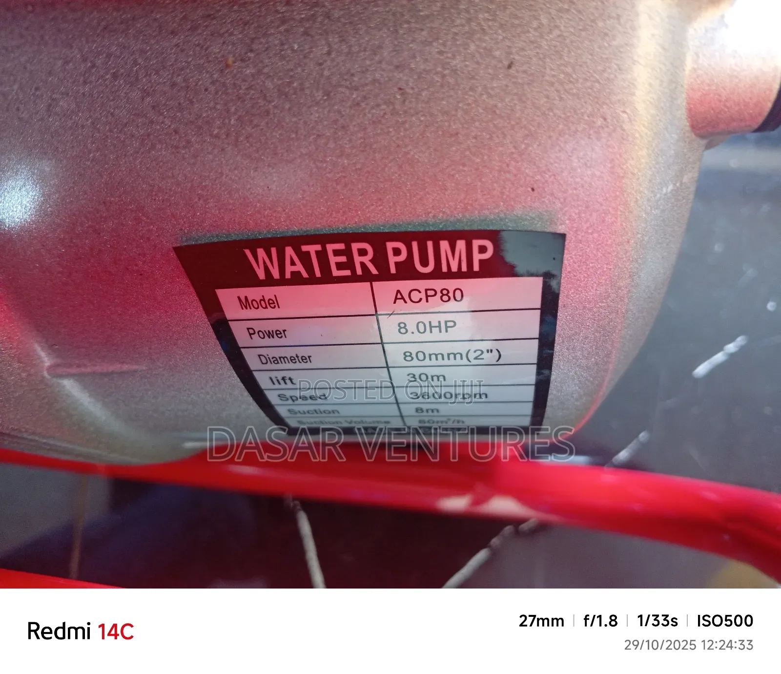 Water Pump 3" Aico Japan