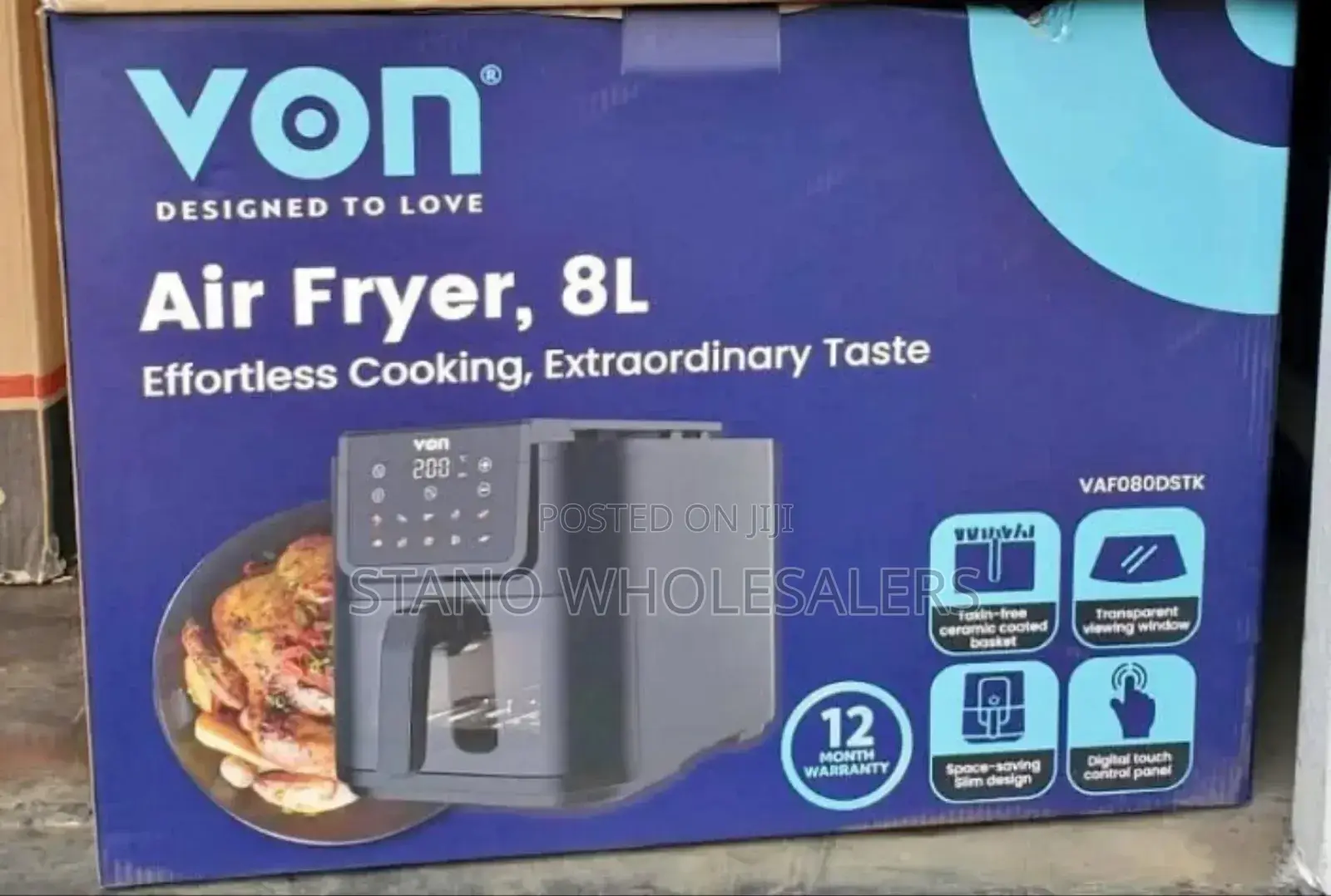 Digital Von Air Fryer 8ltr