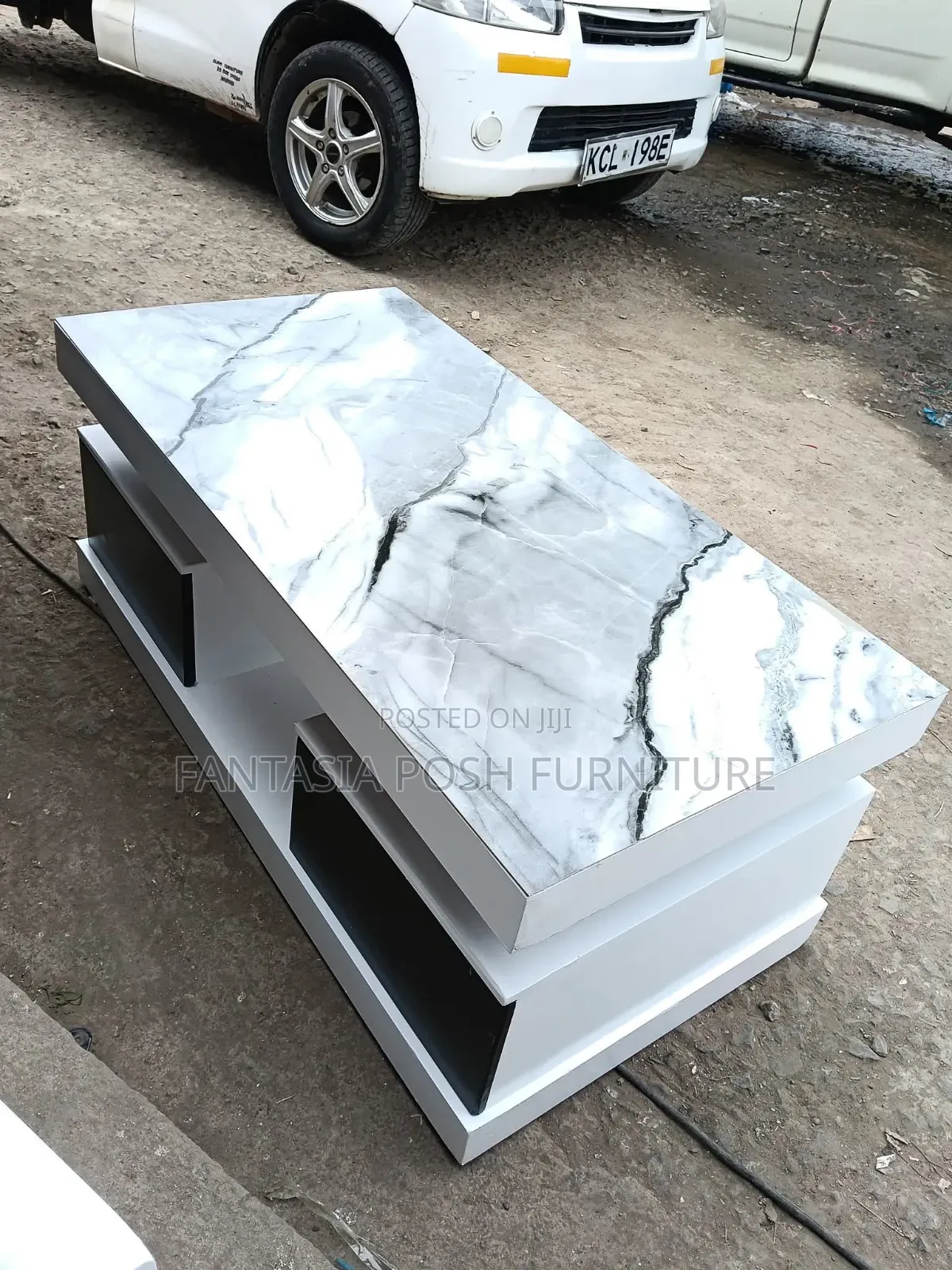 White Coffee Table With Storage