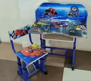 Cartoon Themed Wooden Kids Study Table + Chair