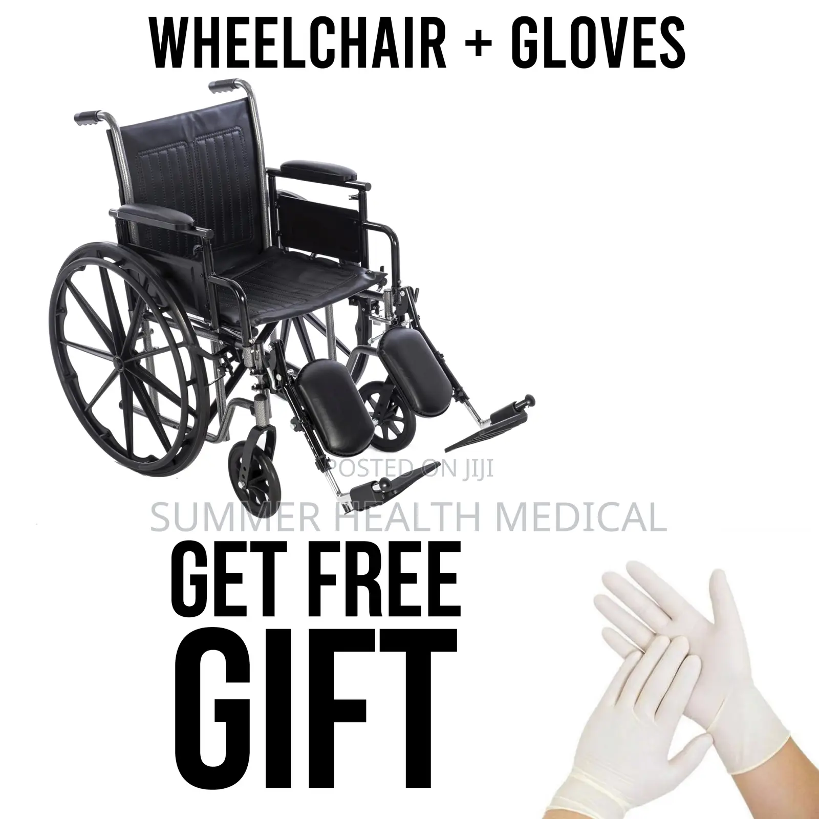 Medical Wheel Chair + Gloves