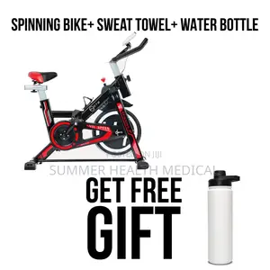 Spinning Bike + Sweat Towel + Water Bottle
