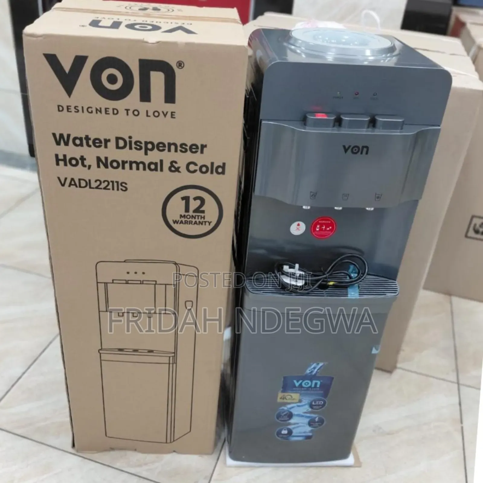 Von Hot ,Normal and Cold Water Dispenser