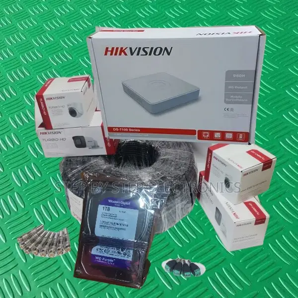 Hikvision 4ch 2mp Cameras Remote Monitoring CCTV Kit With 1tb Harddisk
