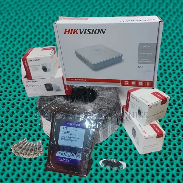 Hikvision 4 Cameras Full Hd 1080p CCTV Kit DVR 1tb Harddisk Included