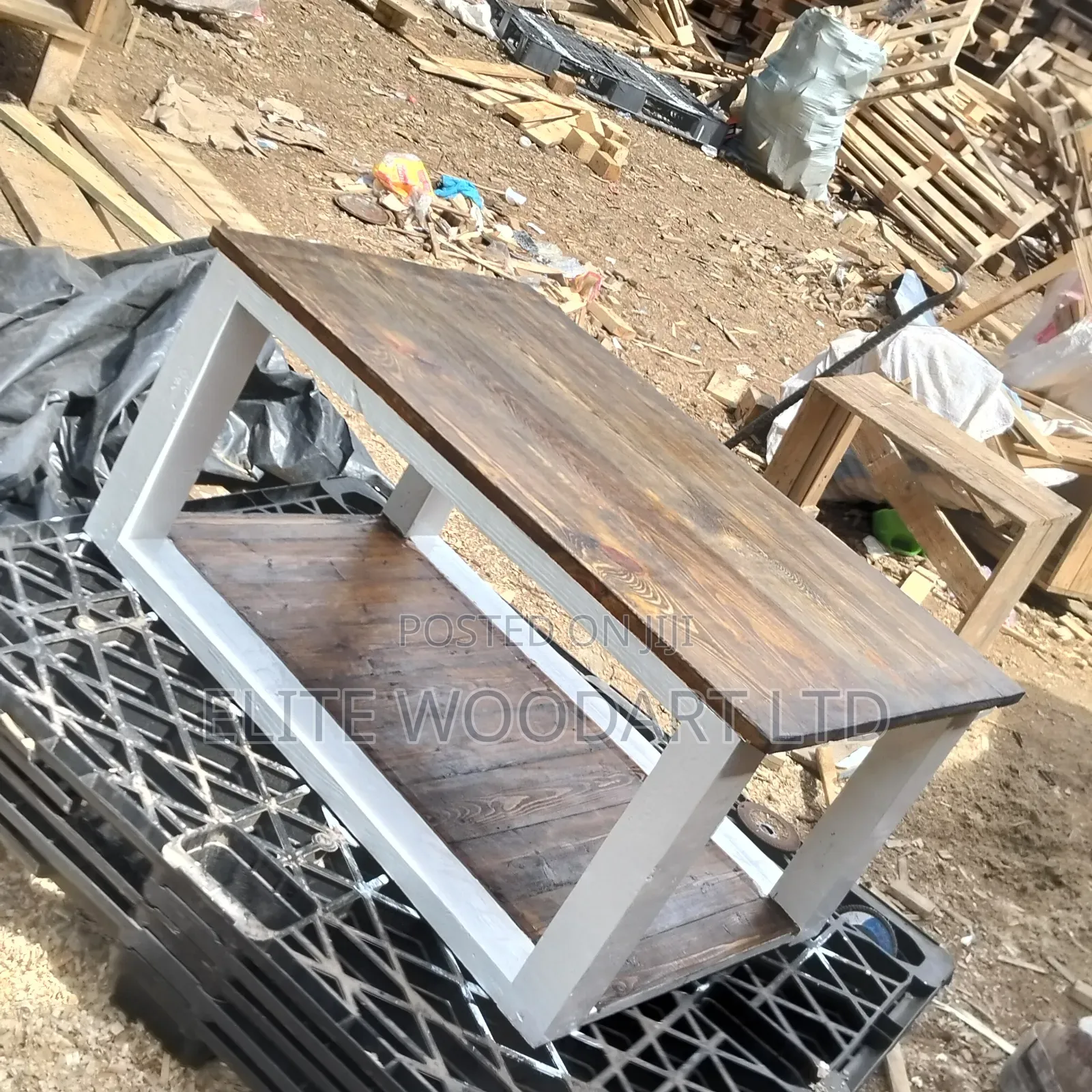 Brown  Walnut Top Coffee Table