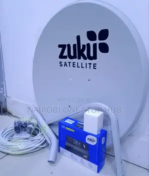 Zuku Decorder With Dish, Cable and Mounting Kit