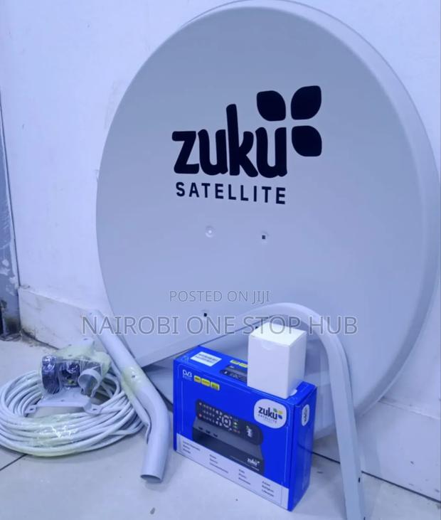Zuku Decorder With Dish, Cable and Mounting Kit - main view