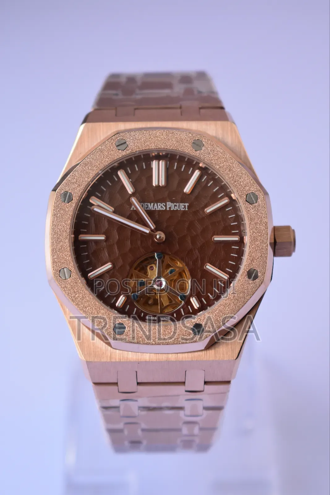 Audemars Piguet Tourbillon Chocolate Dial Frosted Bezel Tourbillon