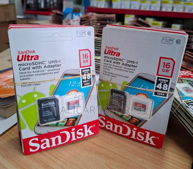 Sandisk Ultra Microsdhc Uhs-1 Card With Adapter 16gb