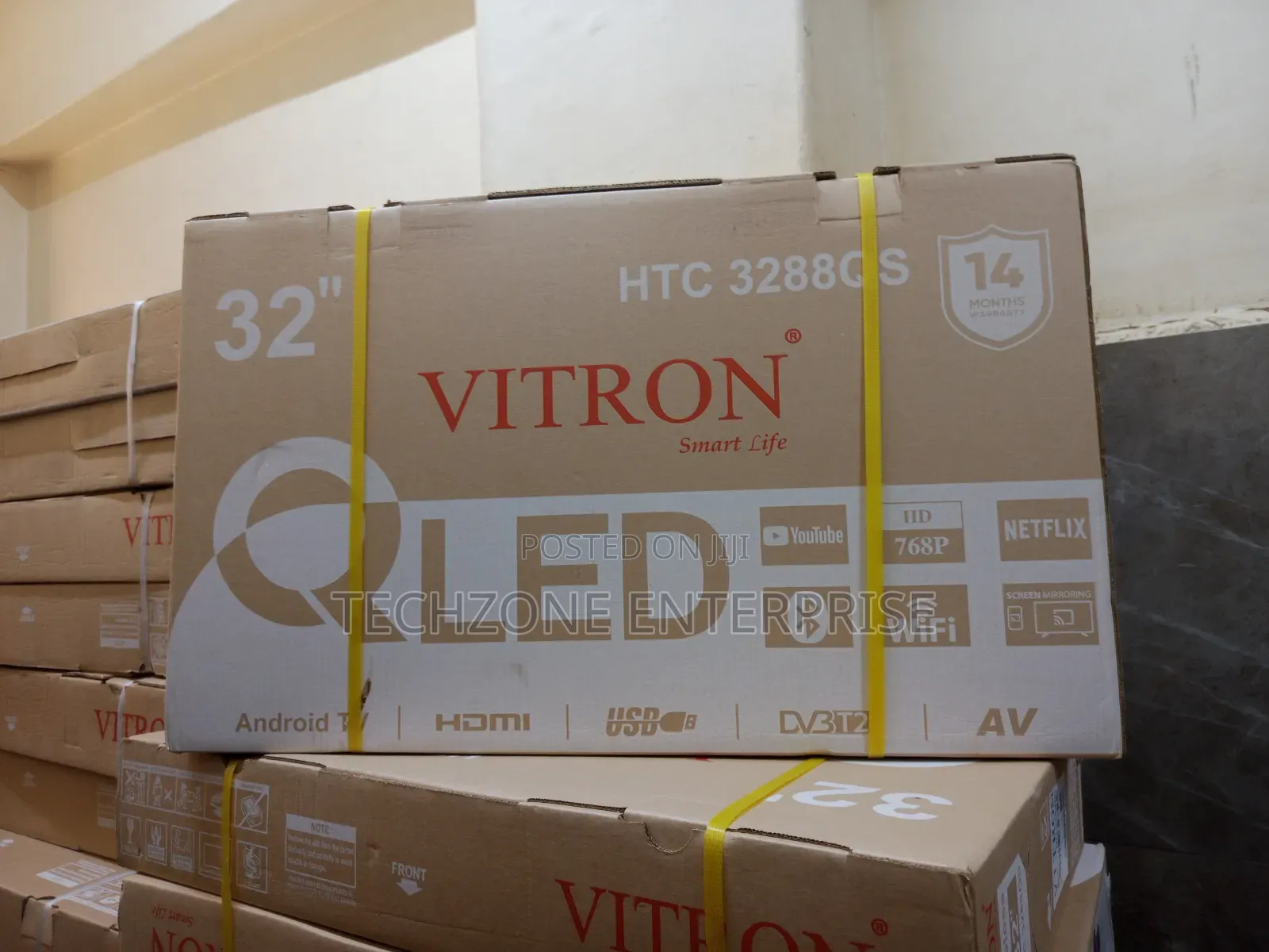 Vitron 32′′ 3288qfs Qled Smart Android Tv New 2025 With Inbuilt Wi-Fi,