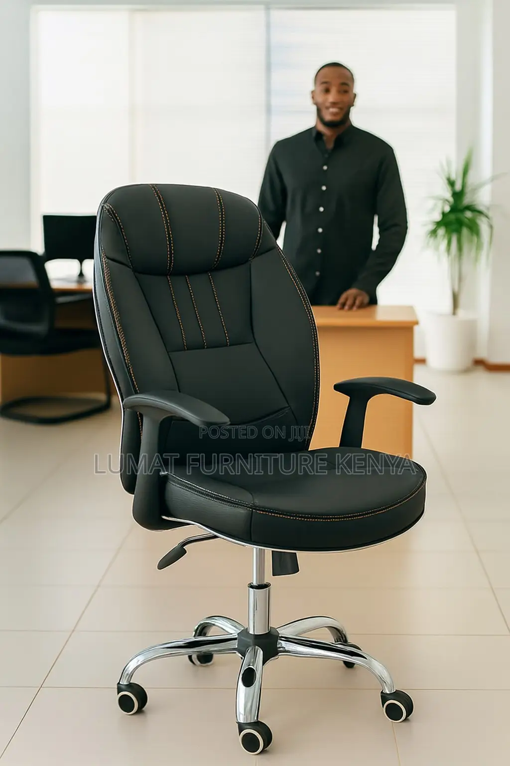 Leather Secretarial Seat