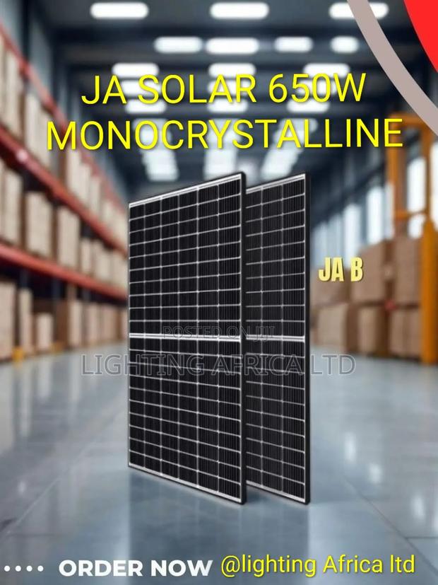 650w Ja Monocrystalline Solar Panel Bifacial Half Cell - main view