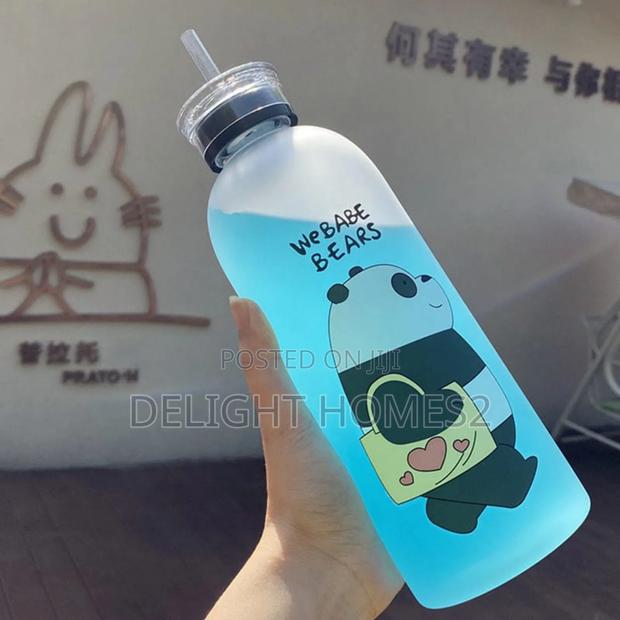 Frosted Water Bottle With Two Caps_bh - thumbnail 3