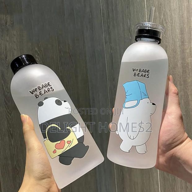 Frosted Water Bottle With Two Caps_bh - thumbnail 4