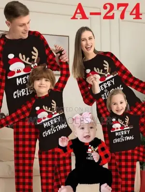 *Christmas Pajamas Outfit For Both Adults &Kids Pyjamas Set(Top+Pant)