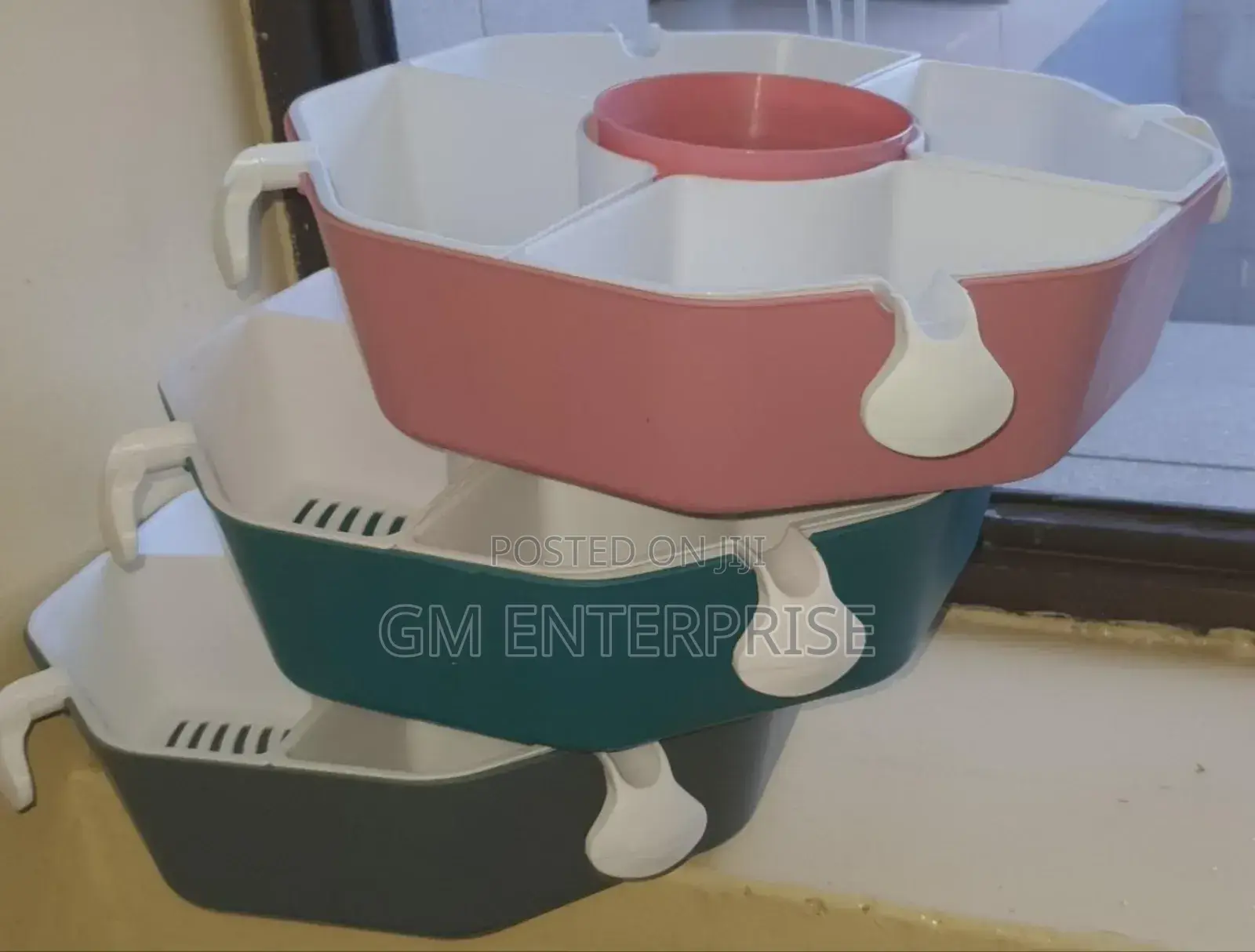 Rotating Octagonal Fruit Drainer Basket