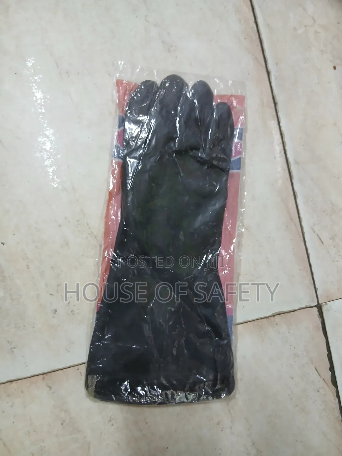 Black 14 Inches Chemical Gloves