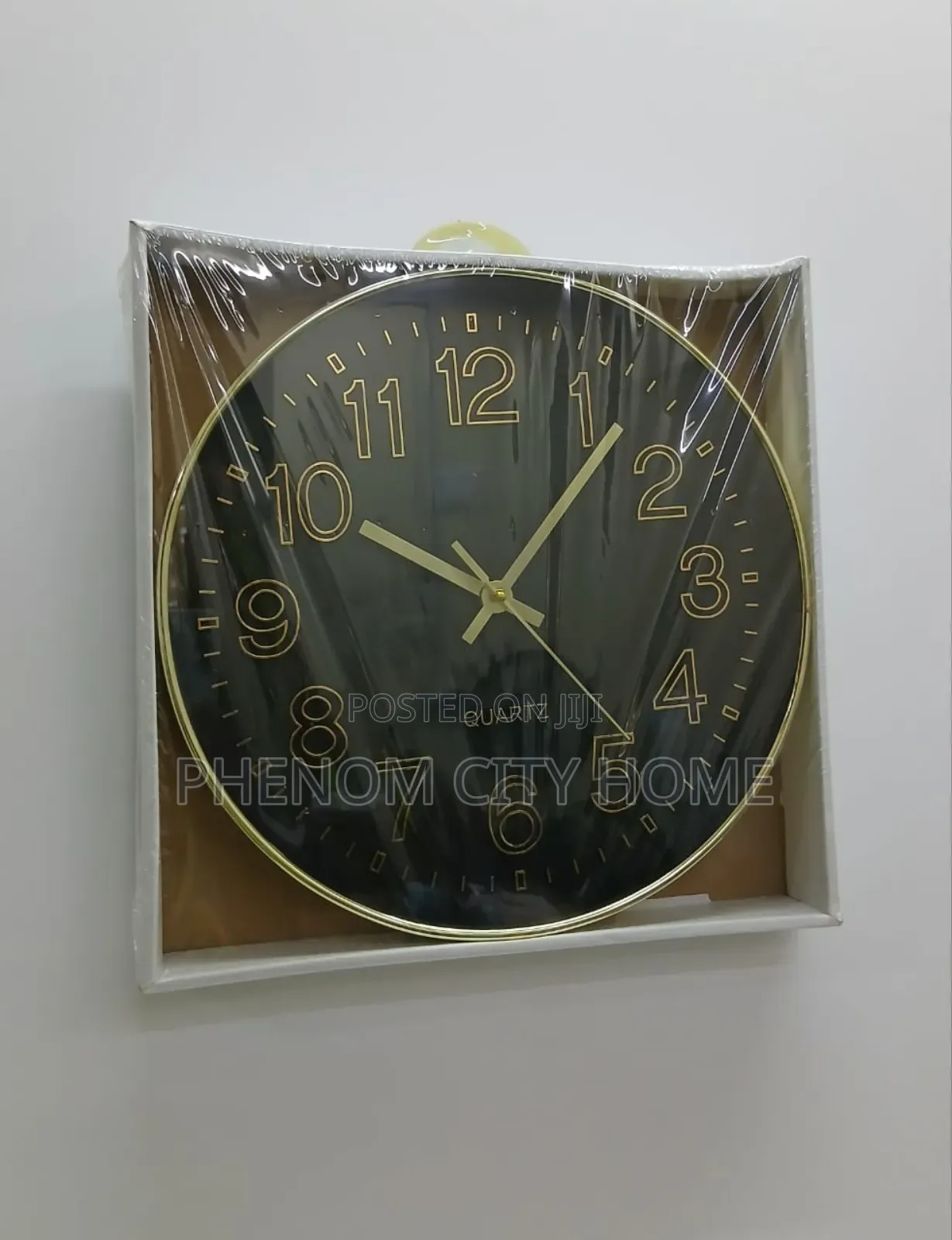 Modern Gold Black Wall Clock