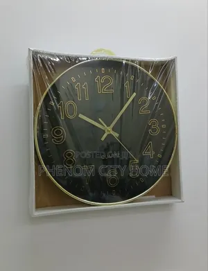 Modern Gold Black Wall Clock