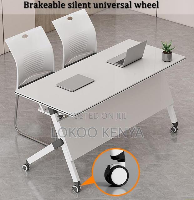 Office Desk; Mobile Foldable Rectangular Home Office Study Desk