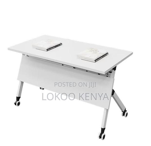 Office Desk; Mobile Foldable Rectangular Home Office Study Desk - thumbnail 7