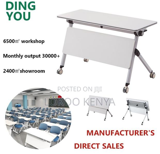 Office Desk; Mobile Foldable Rectangular Home Office Study Desk - thumbnail 9