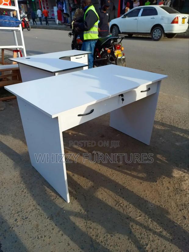 Modern White Office Table - main view