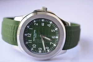 Patek Philippe Aquanaut Silver Green Rubber Straps