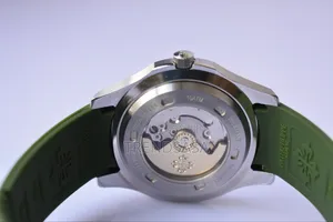 Patek Philippe Aquanaut Silver Green Rubber Straps